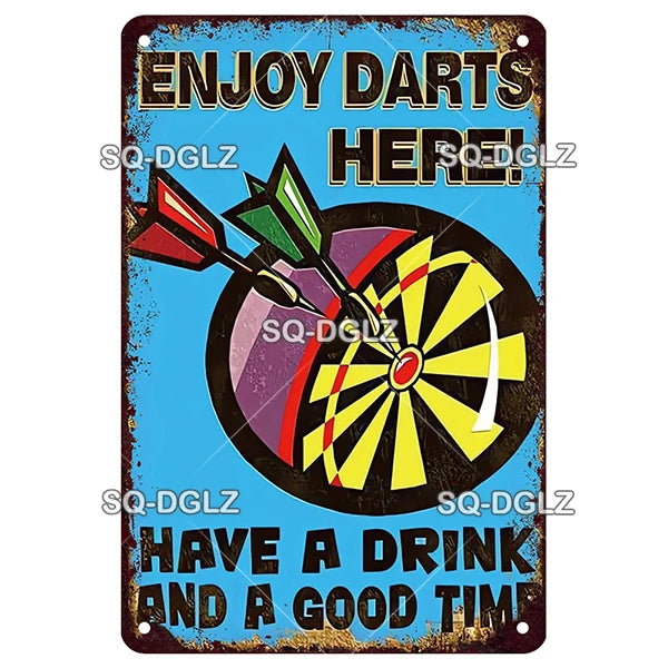 Vintage Keep Calm Dart Game Metal Sign Tin Sign Shop Metal Plaque Decoration Plate Decor For Pub Bar Wall Decor Poster Gift
