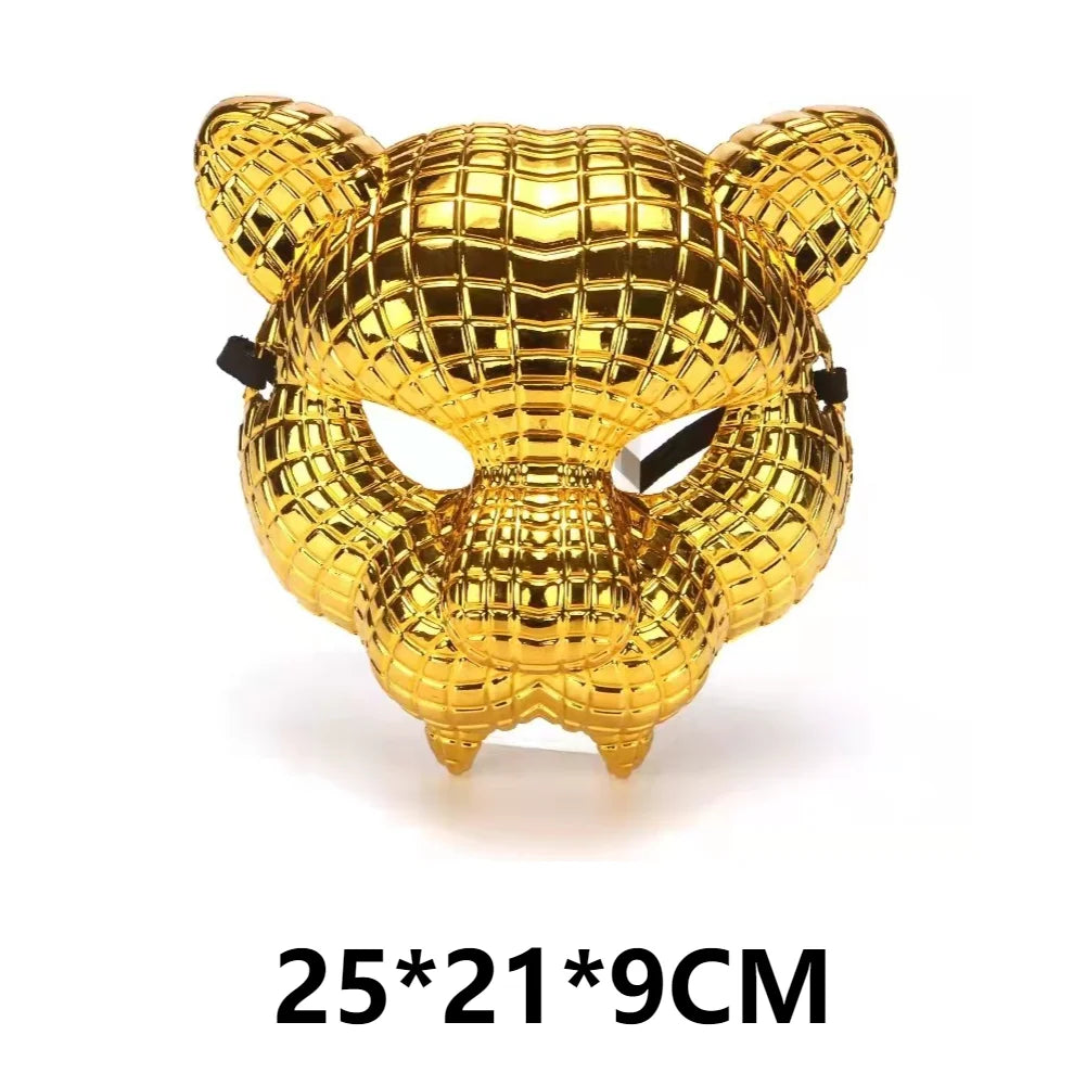 Korean Game 3 Korean TV Cosplay Costumes Masks Movie Theme Square Round Triangle BOSS Halloween Gold Leopard Dress up Mask