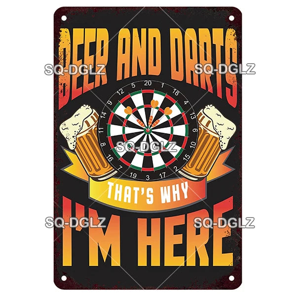 Vintage Keep Calm Dart Game Metal Sign Tin Sign Shop Metal Plaque Decoration Plate Decor For Pub Bar Wall Decor Poster Gift